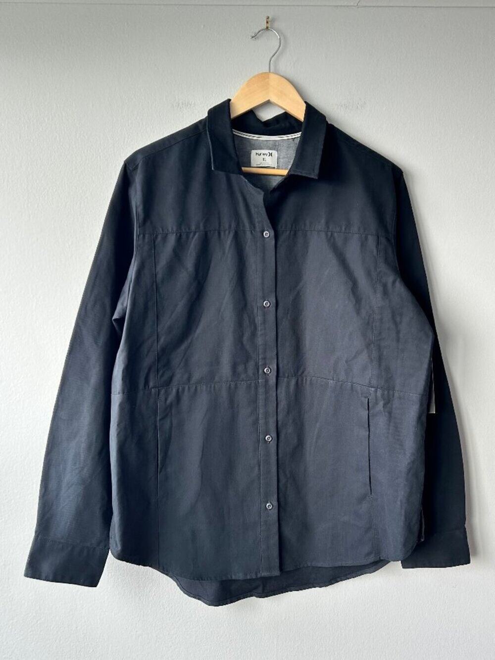 Hurley Wilson Shacket Black Shirt Jacket NWT XL 100% Cotton Utility Overshirt